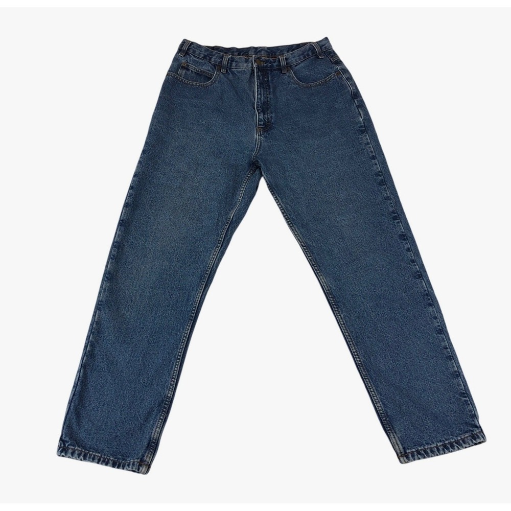 Guide Gear Womens‎ Flannel Lined Denim Jeans 16 Blue Medium Wash Plaid Lining